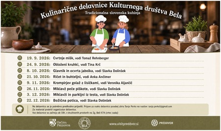 Plakat za jesenske kulinarične delavnice